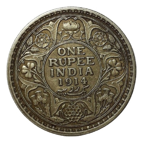 India Britanica - 1 Rupia 1914 - Km 524 (ref 200)
