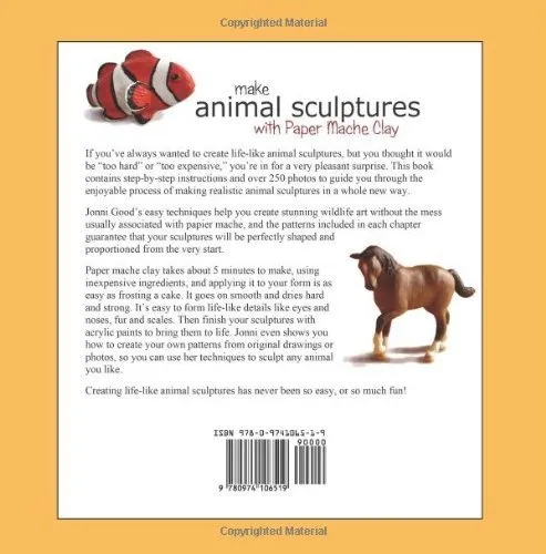 Book : Make Animal Sculptures With Paper Mache Clay How To.