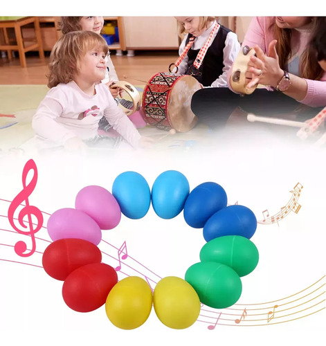 12 peças de maracas de ovos para crianças, instrumentos musicais