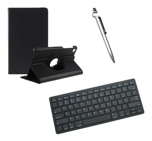 Capa Com Teclado Para Galaxy Tab A 10.1 T510/515 + Caneta Cor Preto