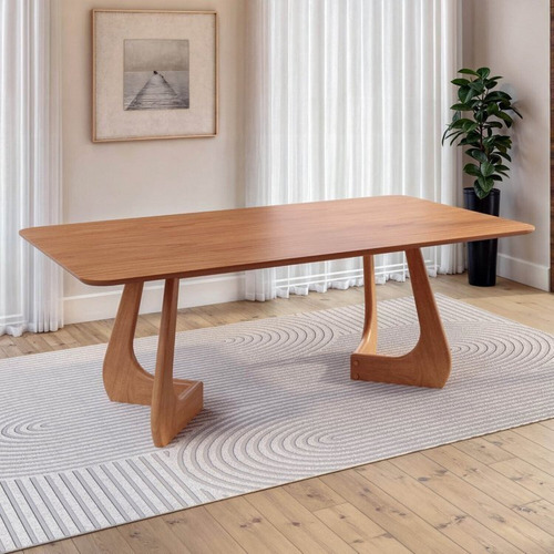 Kit Mesa De Jantar Paineira 210cm E 4 Cadeiras Jandaia Wt