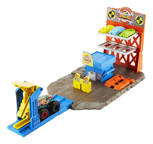 Hot Wheels Monster Trucks Blast Station Playset Escala 1:64