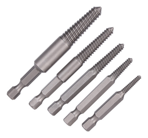 Extractor De Tornillos Rotos, Vástago Hexagonal, Dientes Fin