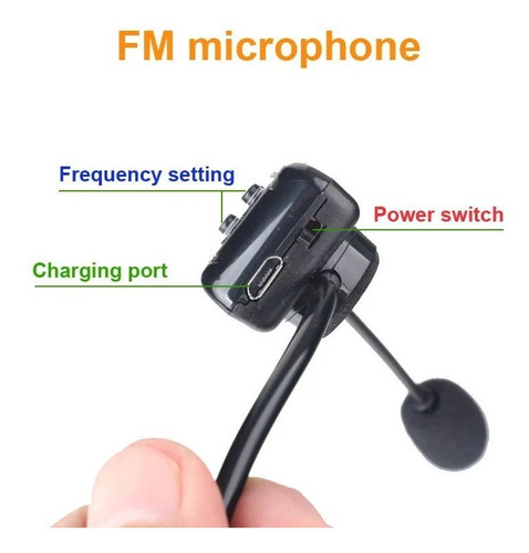 Imagen 7 de 10 de Microfono Inalambrico Elefir De Nuca Por Fm Largo Alcance