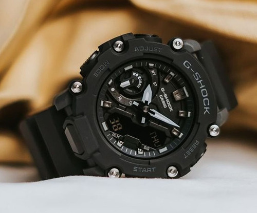 Reloj Casio Gma-s2200-1a G-shock Antigolpes Urbano Sport Color De La Malla Negro Color Del Bisel Negro Color Del Fondo Negro