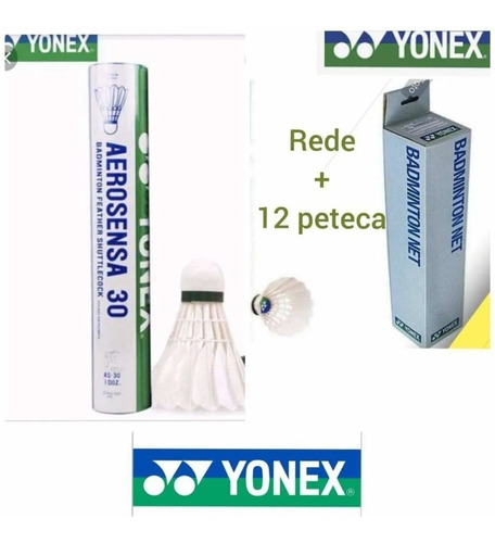 Peteca+rede Badminton Yonex Nova Com Nfe E Garantia