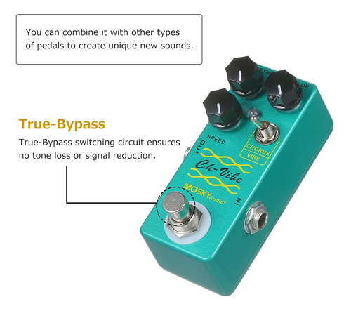 Pedal De Efeito Pedal De Coro Único/pedal Vibe Moskyaudio