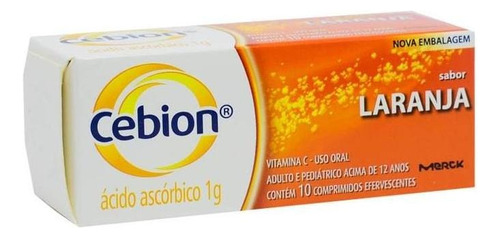 Cebion 1g Sabor Laranja 10 Comprimidos Efervescentes