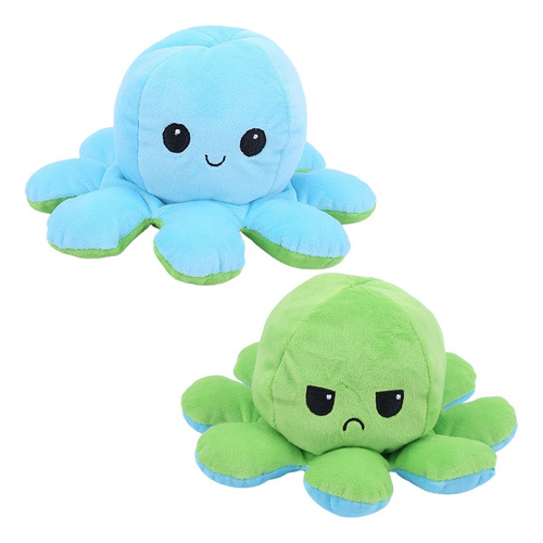 Pulpo - Muñeca De Peluche Reversible De Doble Cara
