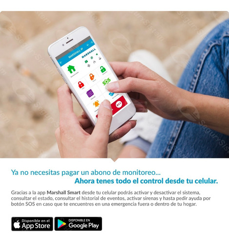 Kit Alarma Casa Domiciliaria Inalámbrica Marshall Ip Wifi