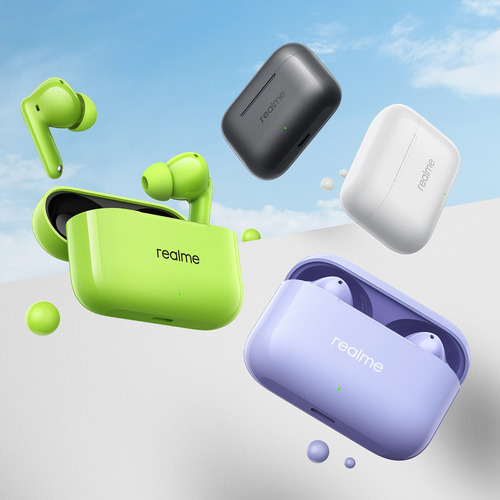 Realme Buds T200 Audifonos Cancelacion Ruido 32db Anc Bluetooth 5.4 Microfonos Inalambricos Certificación Hi-res 12.4mm Ip55 45 Ms De Latencia Ultrabaja Violet