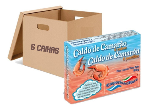 Caldo De Camarão Empório Del Mare 80g (6 Caixas)