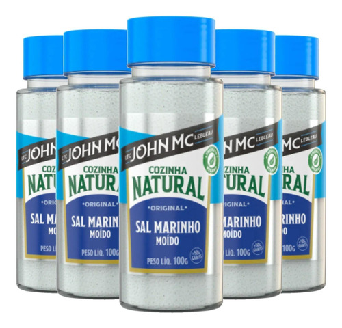 Kit 5 Sal Finalização Marinho Moído John Mc 100g