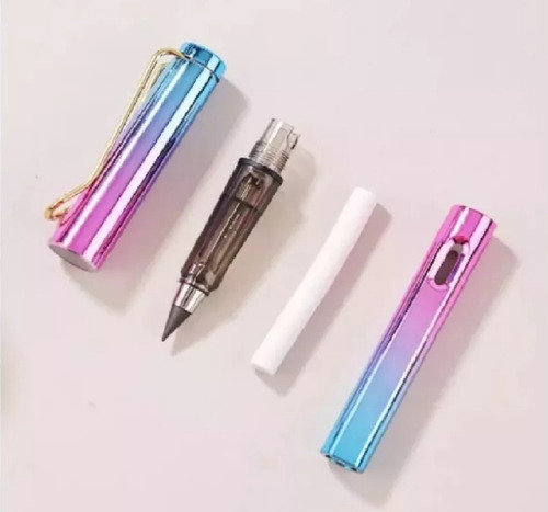 24 Lápiz Infinito Mágico Colores Tornasol Con Borrador