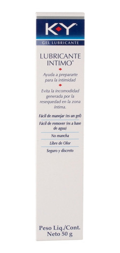 Lubricante Intimo A Base De Agua K-y X 50 G