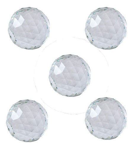 Comidox Esfera De Cristal De Corte Transparente De 1.969 in,