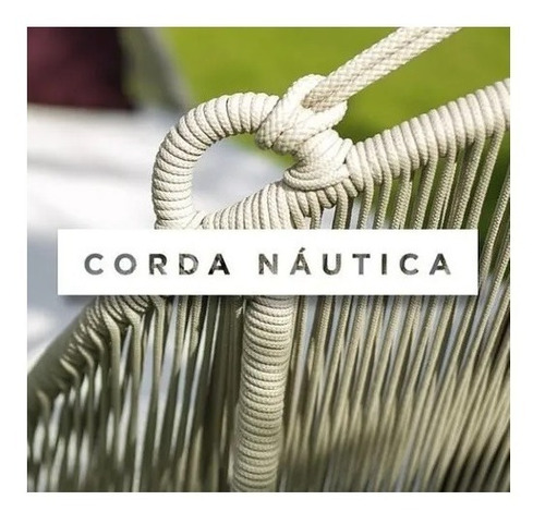 Imagem 6 de 9 de Kit 2 Cadeiras Em Alumínio E Corda Náutica Jantar Casa