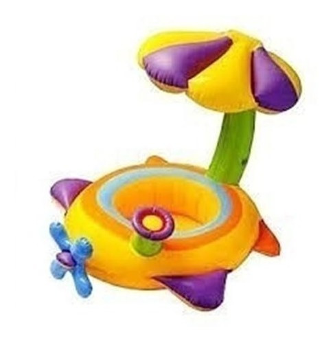 Imagen 2 de 4 de Florecita Flotador Inflable Parasol Salvavidas Intex 56580