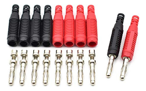 Pack De 10 Banana Plugs 4mm - Conectores Para Multmetros
