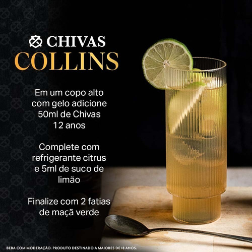 Whisky Escocês 12 Anos 1 Litro Chivas Regal
