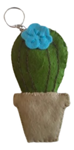 Kit 25 Unidades Chaveiro Cactos Com Flor Sortidos