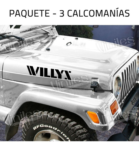 Paquete De 3 Calcomanias Jeep Willys