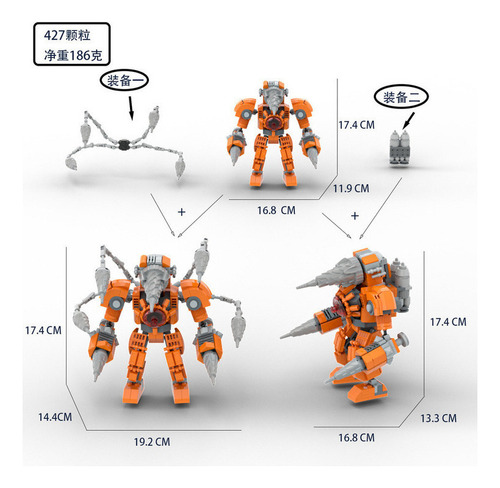 Para Bloques De Construcción Wc Man Super Titan Drill