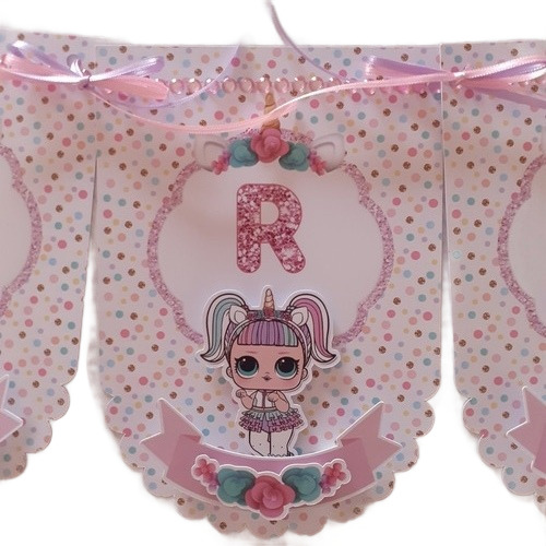 Banderines Personalizados 3d Lol Unicornio