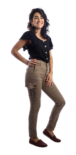 Pantalon Cargo Topador Dama Verde -  Tienda Ecuestre