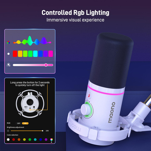 Micrófono Maono Pd200xs Dynamic Usb/xlr Con Control De Softw