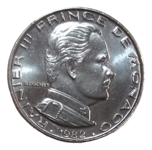 Moneda Mónaco 1 Franco Principe Reinero I I I Año 1982 Nueva