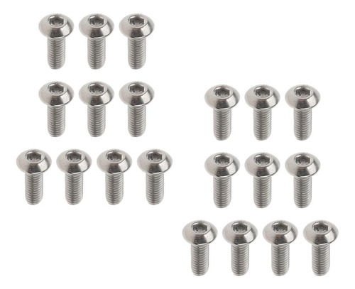 20 Tornillos De Cabeza De Botón Hexagonal De Aleación De