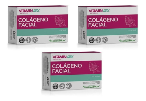 Suplemento Dietario Vitamin Way Colágeno Facial X30 Caps. X3