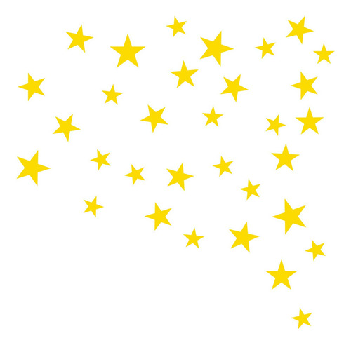 Calcomanía De Pared Para Niños Con Forma De Estrella, Tamaño