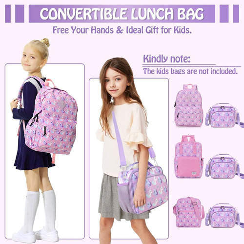 Lonchera Grande Para Ninos, Bolsa De Almuerzo Aislante Para