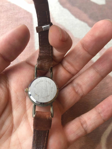 Reloj Pulsera Quart Pomar (v) Marrón Y Dorado (Usado)
