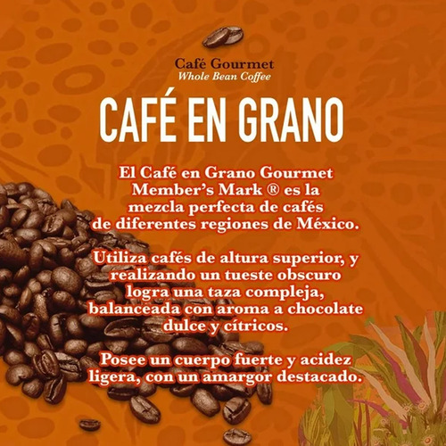 Café De Grano Gourmet Member's Mark Cafetería 1 Kg