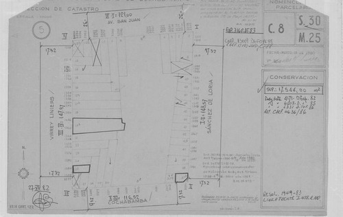 Imagen 2 de 3 de Cochambamba Y Sanchez De Loria 10 X 8 Planos Aprobados Y Derechos Pagos Apto 480 M2