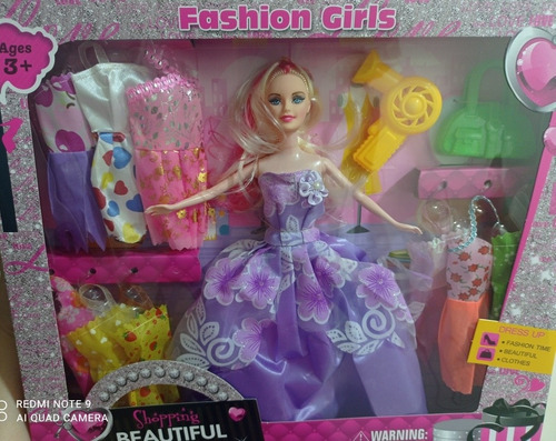 Muñeca Tipo Barbie Con Accesorios