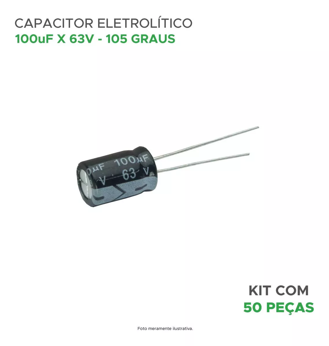 Terceira imagem para pesquisa de capacitor 100uf 63v