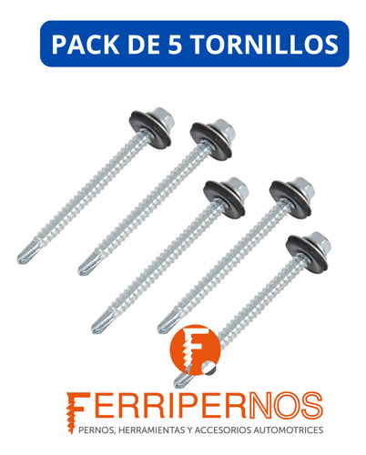 Tornillo Autoperf. Hexagonal #14 X 5 Pta Broca P/techo 5un