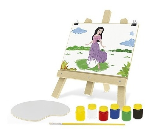 Kit De Pintura Infantil Branca De Neve C/ Acessórios - Arte