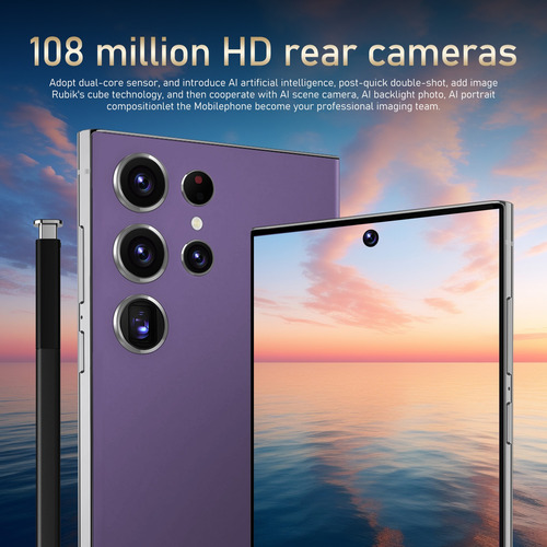 Sj Smartphone 2025 Con Pantalla De 24 Y 7,3 Pulgadas, 16 Gb