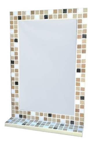 Espejo Venecitas 40x60 + Estante Decoracion Baño
