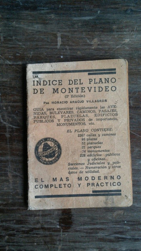 Antiguo Indice Plano Montevideo