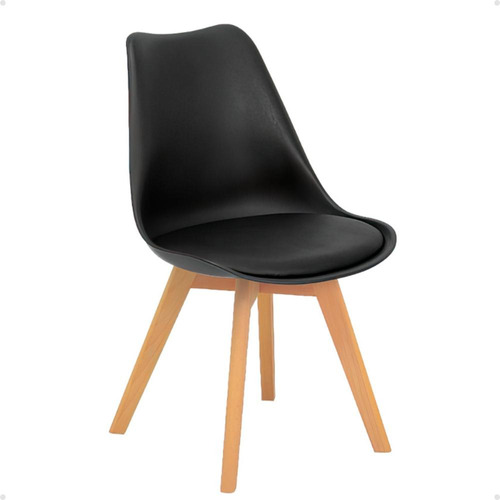 Cadeira Eames Wood Leda Design - Preta