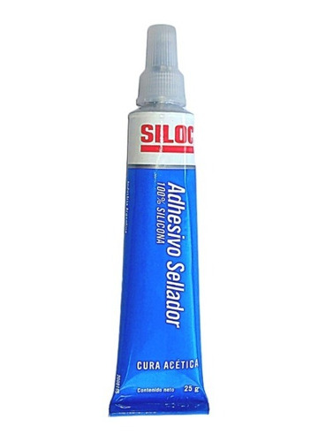 Sellador Silicona 100% Acetica Siloc Transparente X 25g 