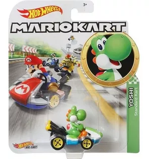 Hot Wheels Mario Kart Yoshi Standard Kart Glp38