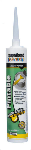 Sellador Acrílico Pintable Suprabond 280ml Blanco 