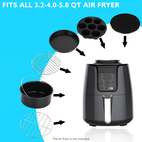 Kit De Accesorios Para Freidora De Aire De 8 Pulgadas De Rep